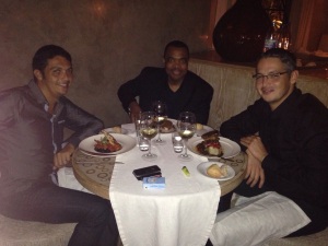 Karim, left, and Hassan, right. We enjoyed a delicious meal and great conversation in Marrakech. 